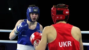 Paweł Sulęcki podczas młodzieżowych MŚ w boksie, 15 kwietnia 2021 r.