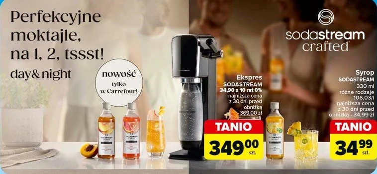 Nowy saturator i syropy SodaStream w Carrefourze