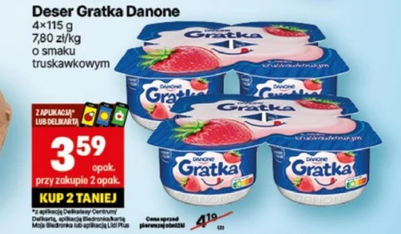 Gratka Deser o smaku truskawkowym 460 g (4 x 115 g)
