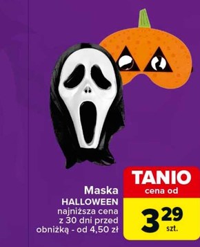 Maska na halloween Halloween niska cena