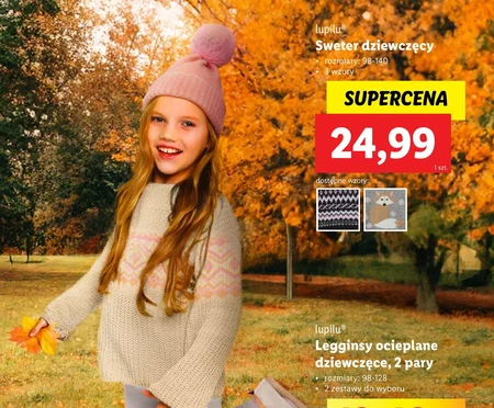 Sweter dziewczęcy Lupilu