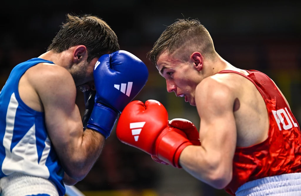 Bartłomiej Roskowicz w trakcie pojedynku kwalifikacyjnego przed Igrzyskami Olimpijskimi w Paryżu Bartłomiej Roskowicz w trakcie pojedynku kwalifikacyjnego przed Igrzyskami Olimpijskimi w Paryżu
