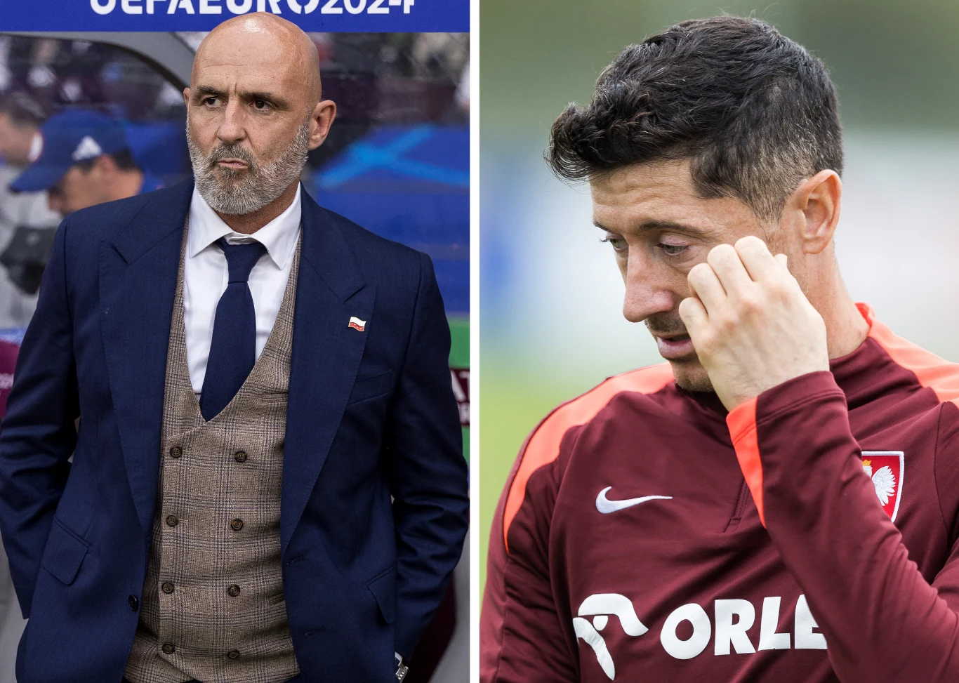 Reprezentacja Polski. Michał Probierz i Robert Lewandowski