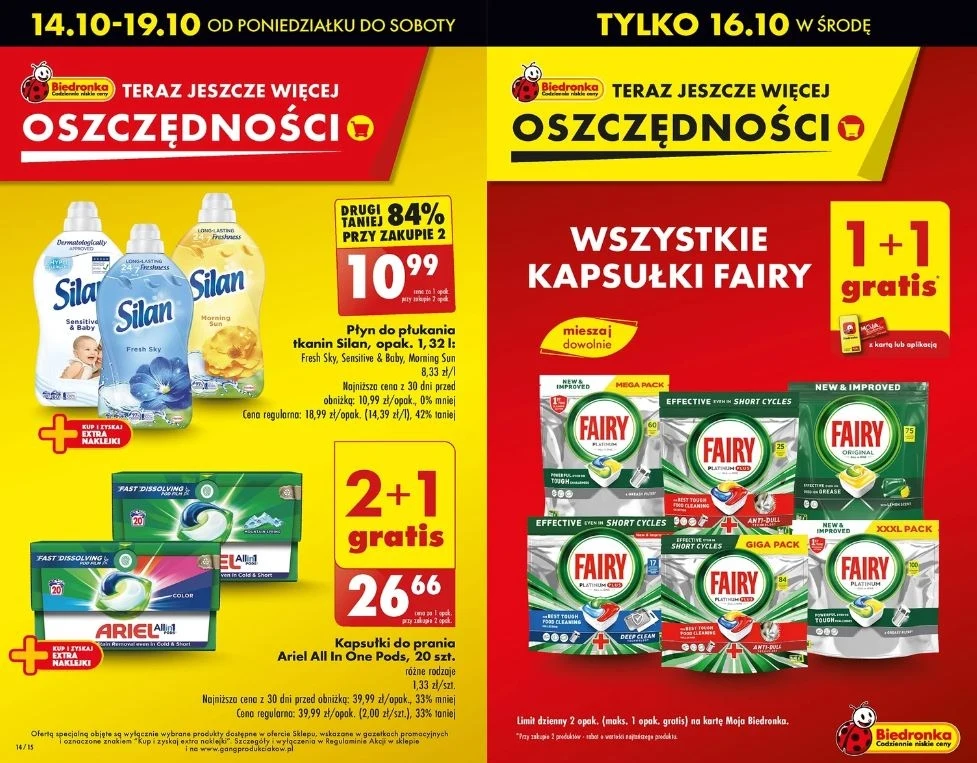 Biedronka oferuje kapsułki Fairy za darmo! Biedronka oferuje kapsułki Fairy za darmo!