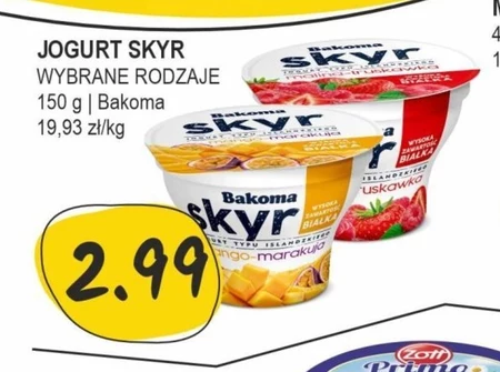 Bakoma Skyr Jogurt typu islandzkiego malina-truskawka 150 g