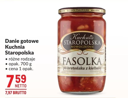 Kuchnia Staropolska Fasolka po bretońsku z kiełbasą 700 g