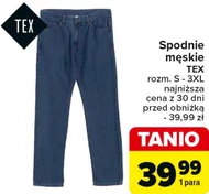 Spodnie męskie TEX