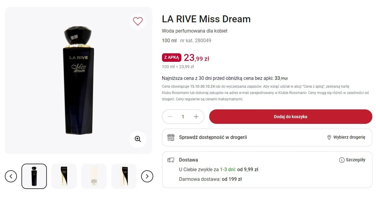Rossmann oferuje promocję na perfumy LA RIVE!