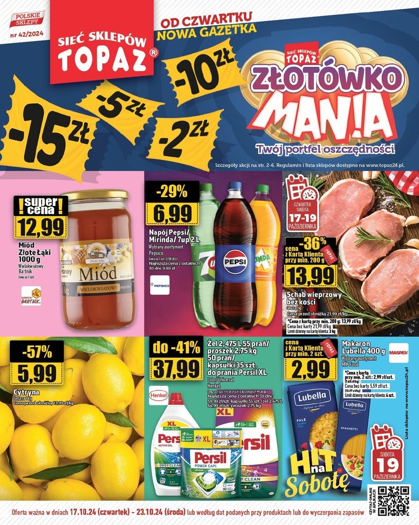 Gazetka promocyjna Topaz - ważna od 17. 10. 2024 do 23. 10. 2024