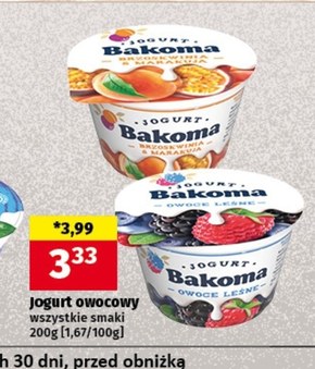 Bakoma Jogurt truskawkowy 200 g  niska cena