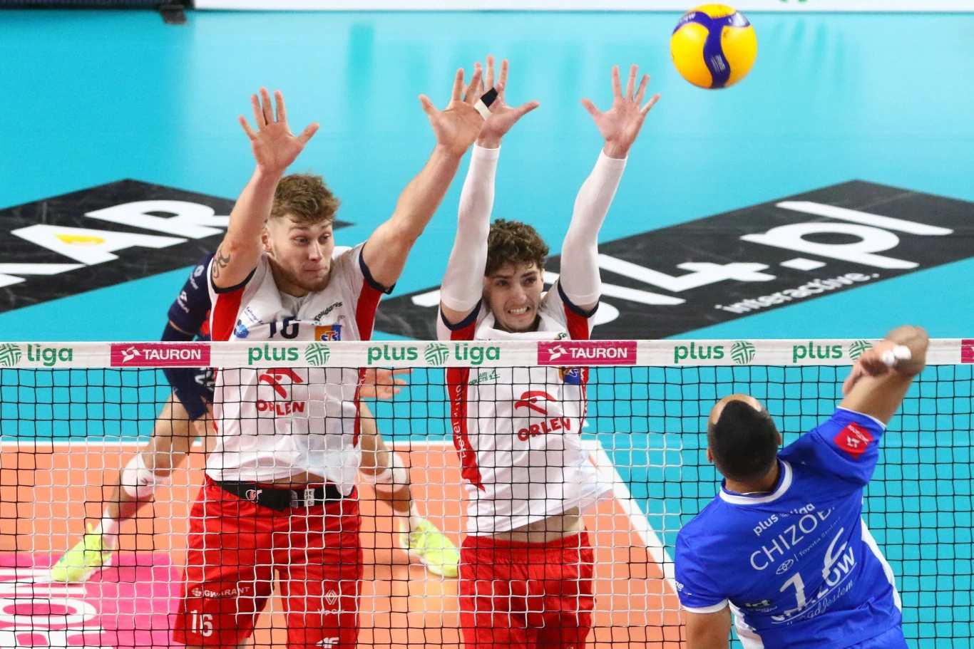 Blok siatkarzy ZAKS-y Kędzierzyn-Koźle