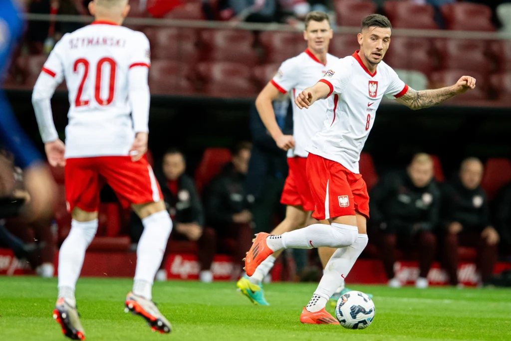 Reprezentanci Polski w meczu z Chorwacją