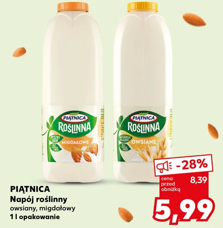 Piątnica Roślinna Napój owsiany 1 l