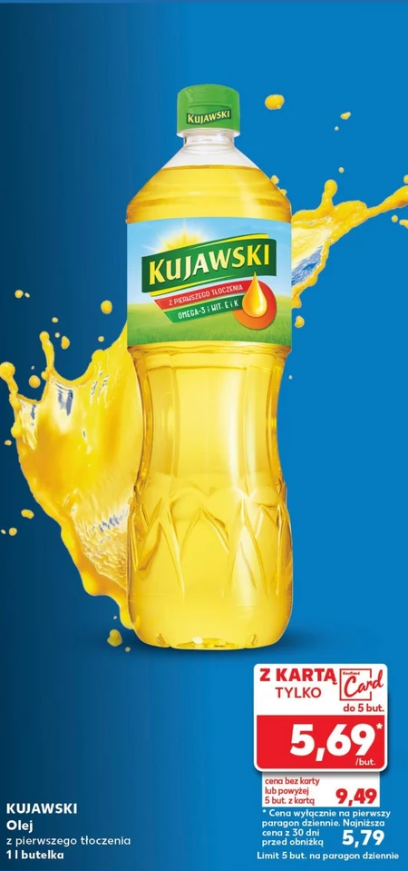 Kujawski Olej rzepakowy z pierwszego tłoczenia 1 l