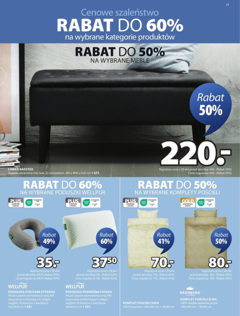 Gazetka: Rabaty do 60% w Jysk!  - strona 23