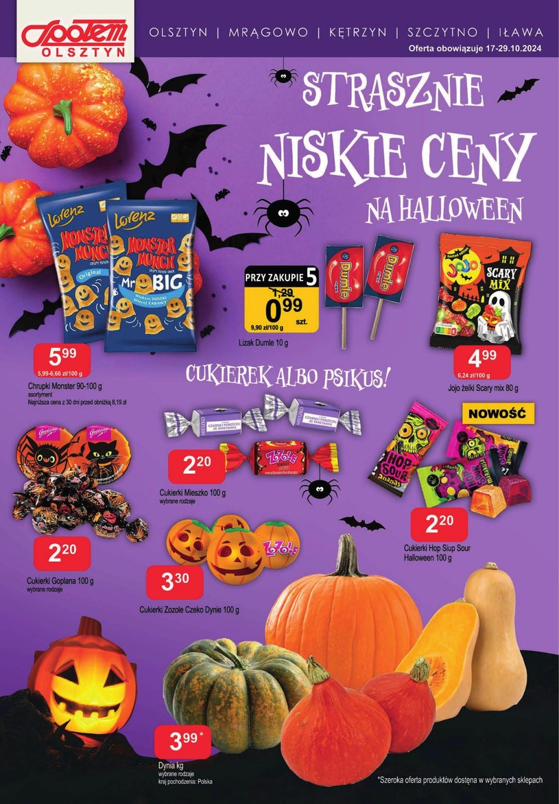 Gazetka: Społem Olsztyn - strasznie niskie ceny na Halloween - strona 1