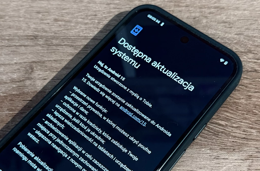 Aktualizacja do systemu Android 15 dostępna dla smartfonów Google Pixel.