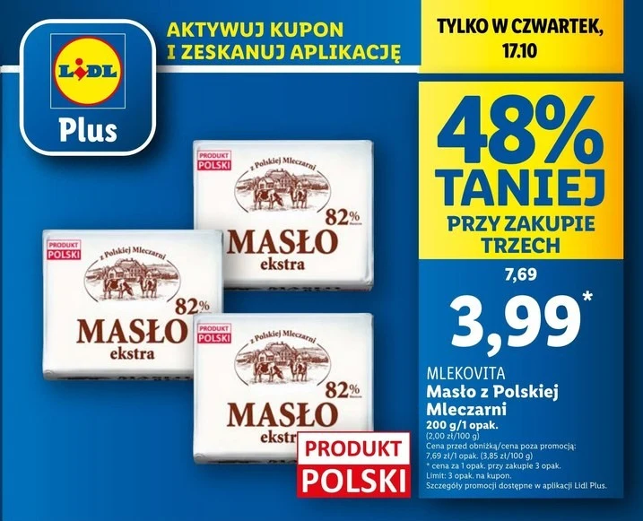 Masło 48% taniej w Lidlu 
