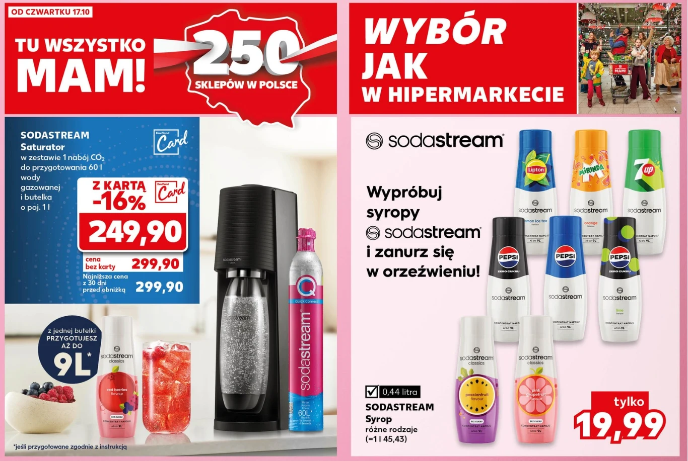 Saturator i syropy Sodastream taniej w Kauflandzie Saturator i syropy Sodastream taniej w Kauflandzie