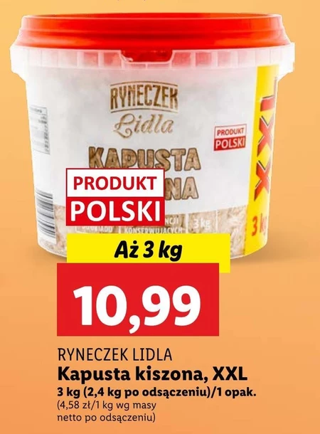 Kapusta kiszona Ryneczek Lidla