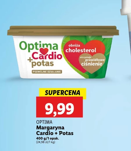Optima Cardio Margaryna roślinna z dodatkiem steroli roślinnych 400 g