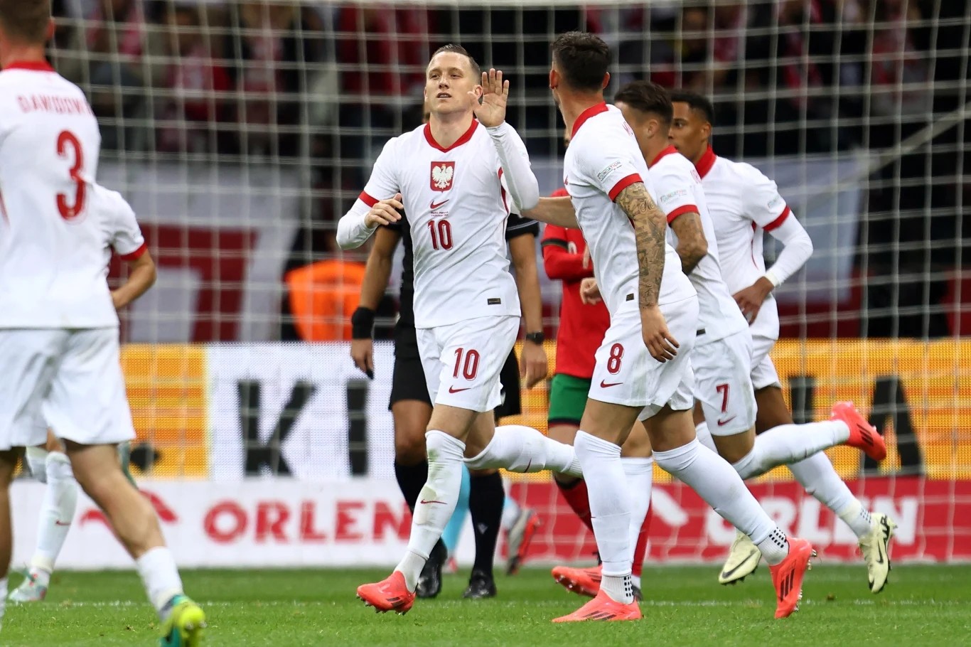 Piotr Zieliński w meczu z Chorwacją