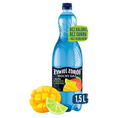 Żywiec Zdrój Mocny Gaz Napój gazowany i nuta mango limonki 1,5 l - 1
