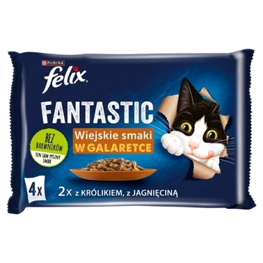 Felix Fantastic Karma dla kotów wiejskie smaki w galaretce 340 g (4 x 85 g) - 0