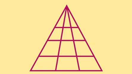 Ile widzisz trójkątów na tym obrazku? Zmierz się z zagadką na spostrzegawczość.