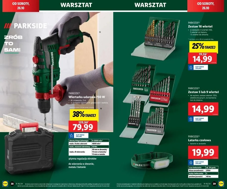 Lidl oferuje promocję na wiertarkę Parkside!
