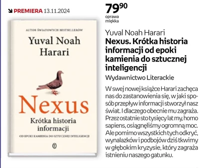 Nexus. Krótka historia informacji od epoki kamienia do sztucznej inteligencji Yuval Noah Harari