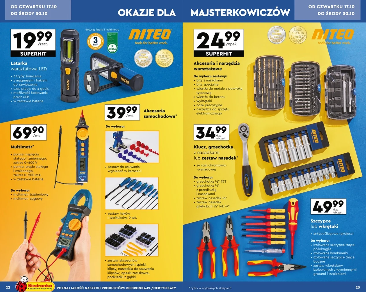 Narzędzia warsztatowe w Biedronce 