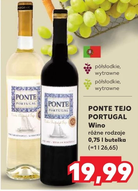 Wino półsłodkie Ponte