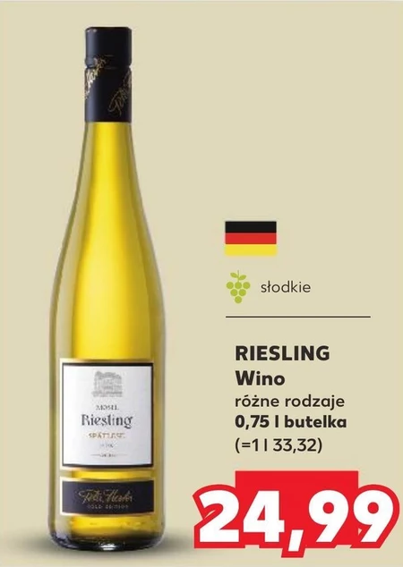 Wino słodkie Riesling