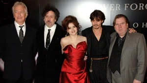 Alan Rickman, Tim Burton, Helena Bonham Carter, Johnny Depp i Timothy Spall