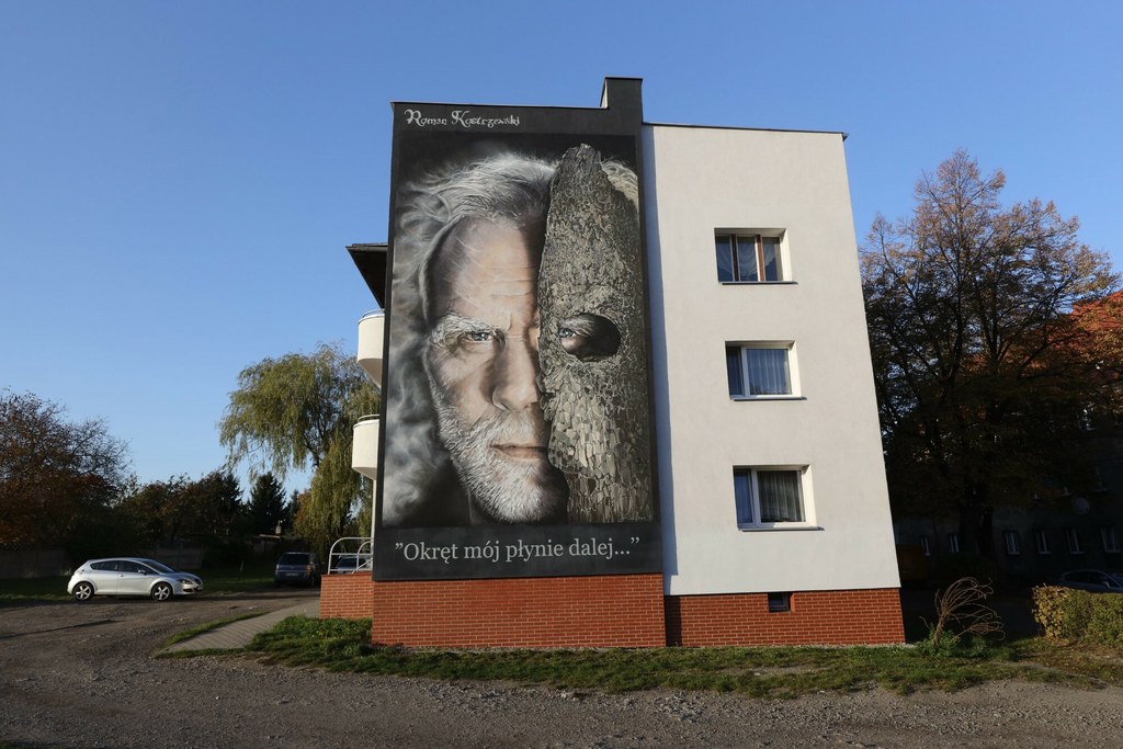 Mural z podobizną Romana Kostrzewskiego powstał w Bytomiu