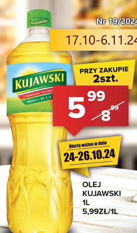 Kujawski Olej rzepakowy z pierwszego tłoczenia 1 l