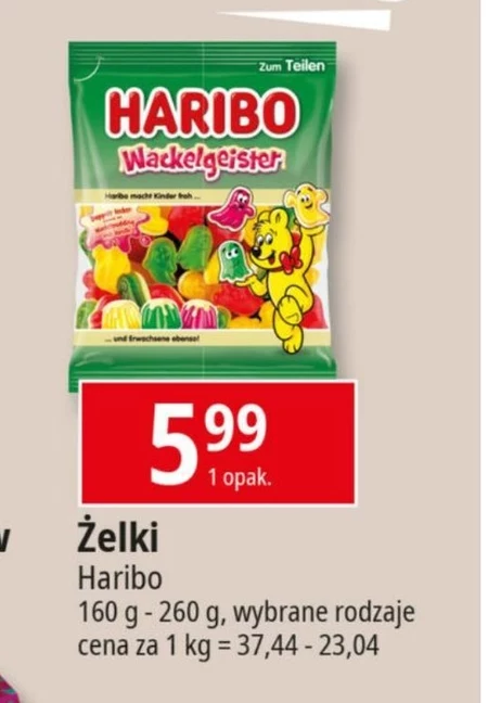 Haribo Misiowe Parki Żelki owocowe 160 g