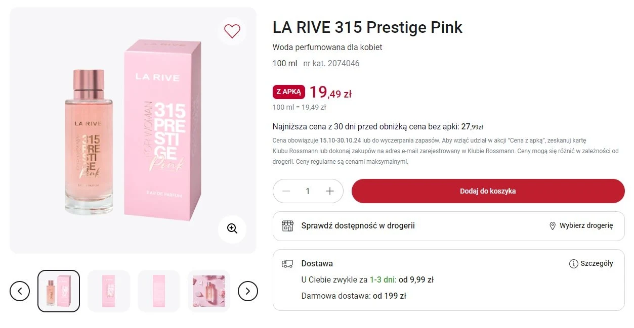 Perfumy LA RIVE w promocji od Rossmanna!