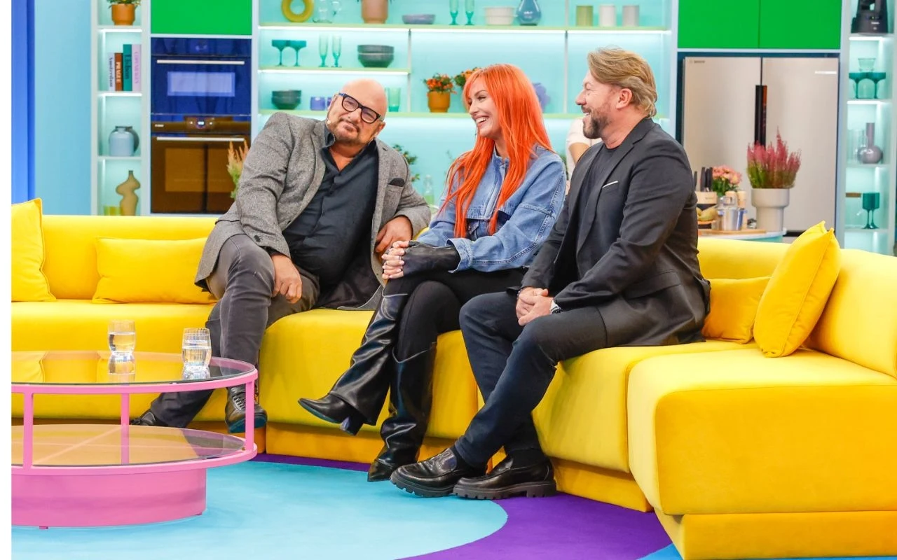 Piotr Gąsowski, Joanna Lazar i Michał Milowicz w "halo tu polsat"