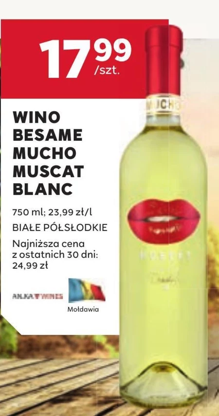 Wino półsłodkie Białe