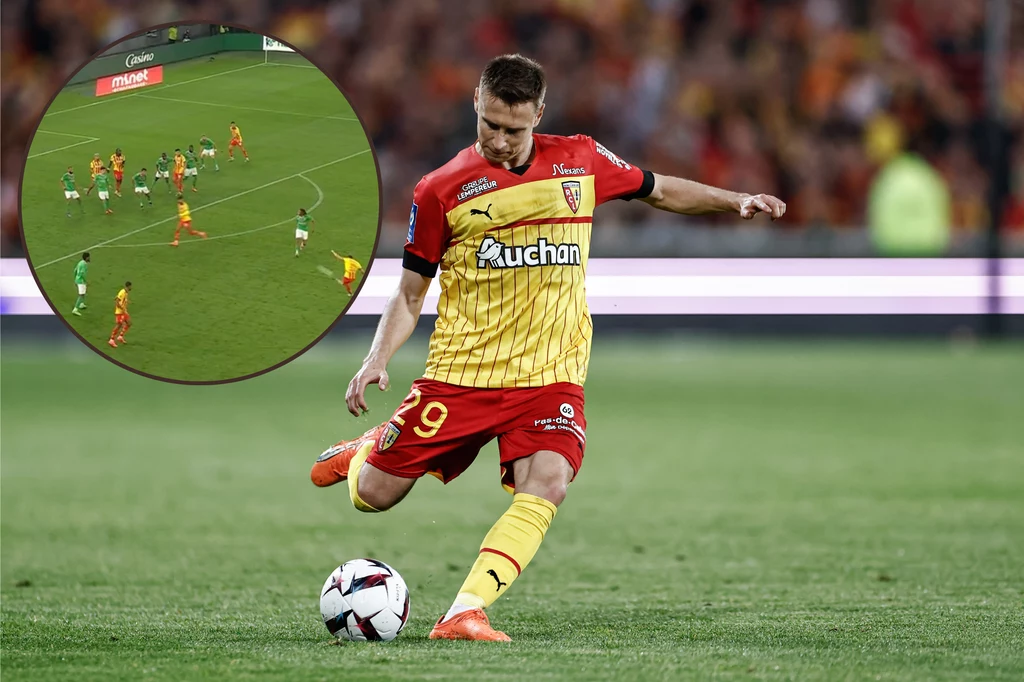Przemysław Frankowski otworzył wynik meczu St. Etienne - Lens Przemysław Frankowski otworzył wynik meczu St. Etienne - Lens