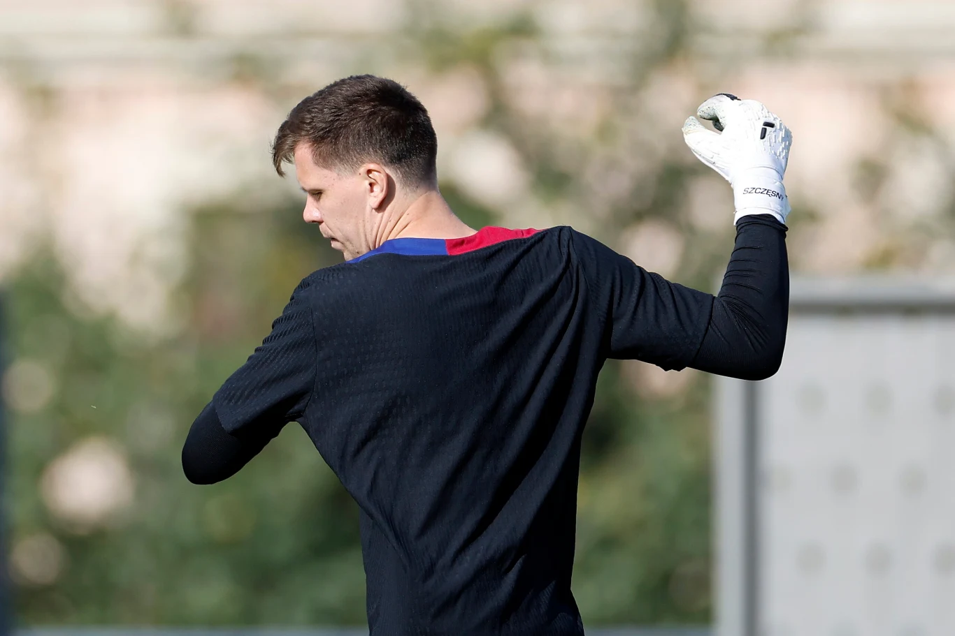Wojciech Szczęsny podczas treningu w FC Barcelona