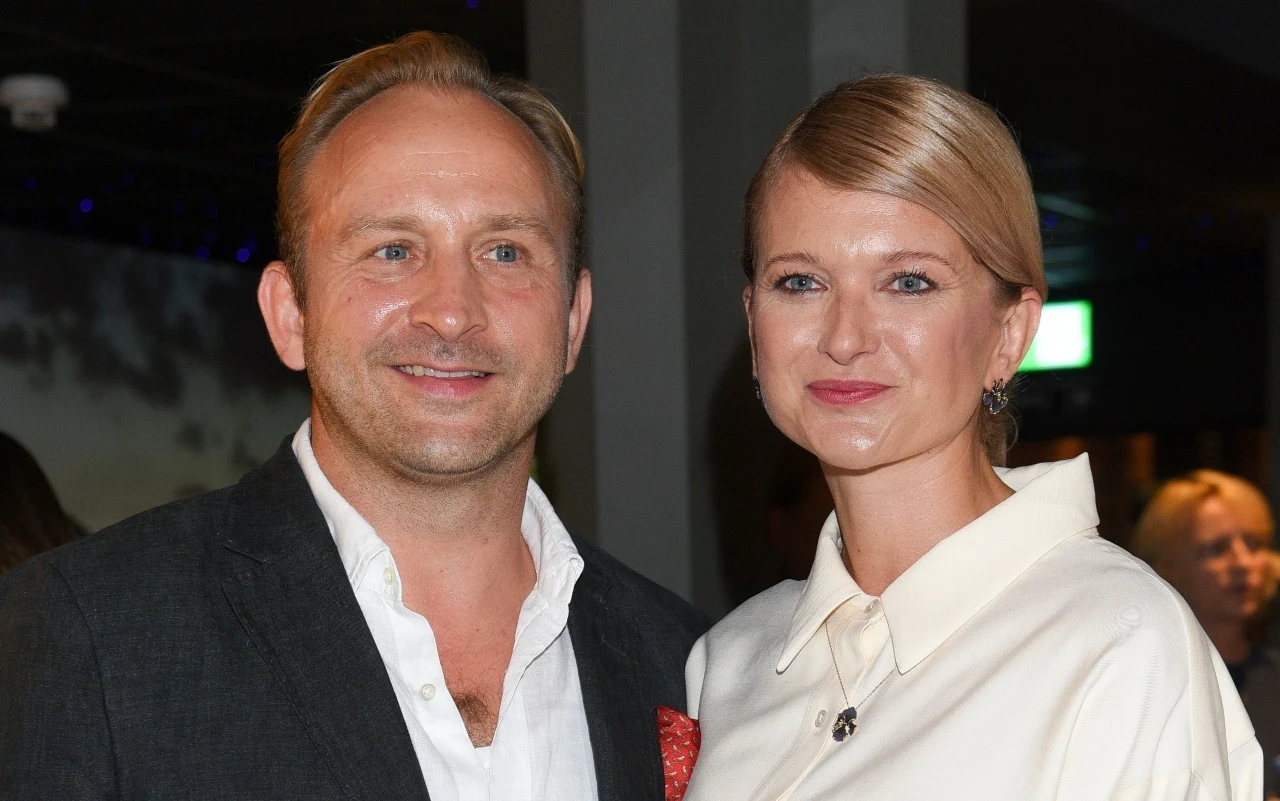 Borys Szyc z partnerką, Justyną Nagłowską