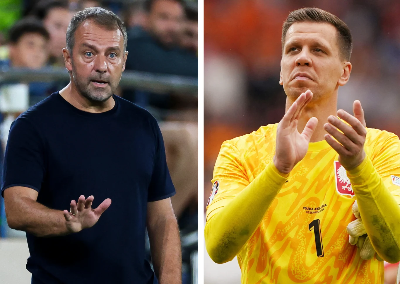 Hansi Flick i Wojciech Szczęsny