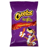 Cheetos Crunchos Flamin' Hot Chrupki kukurydziane o smaku bardzo pikantnym 80 g