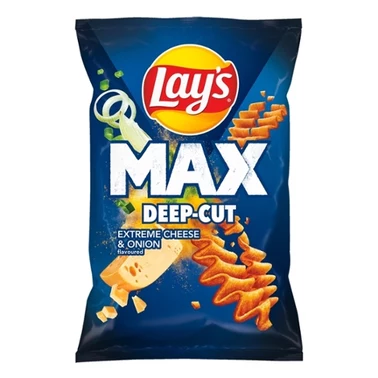 Lay's Max Deep-Cut Chipsy ziemniaczane o smaku sera i cebulki 120 g - 1