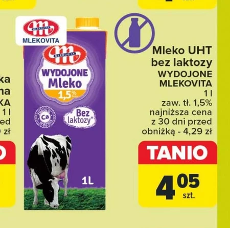 Mleko bez laktozy Mlekovita