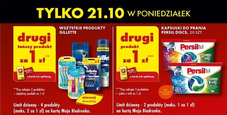 Promocje na poniedziałek (21.10) w Biedronce 