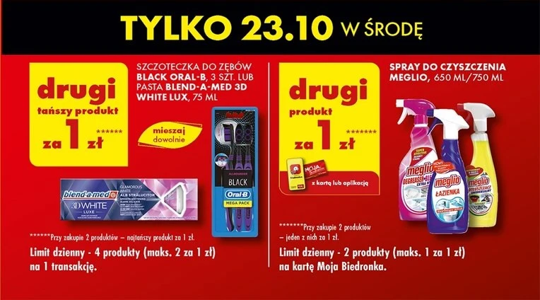 Promocje na środę (23.10) w Biedronce 